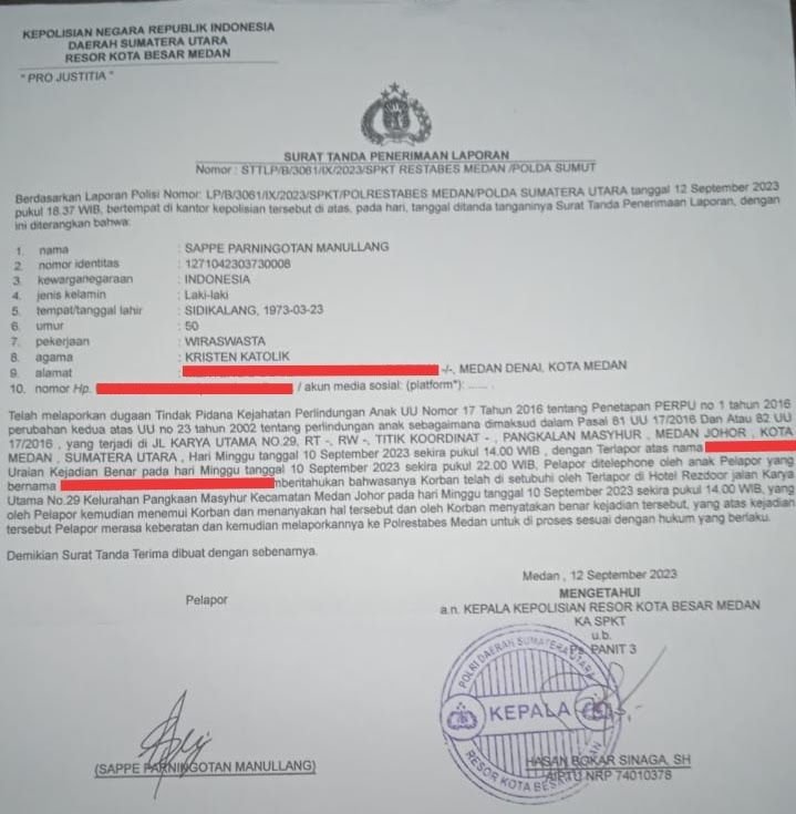 Dua Bulan Berlalu, Laporan Pencabulan Pelajar SMA Ngendap di Mapolrestabes Medan