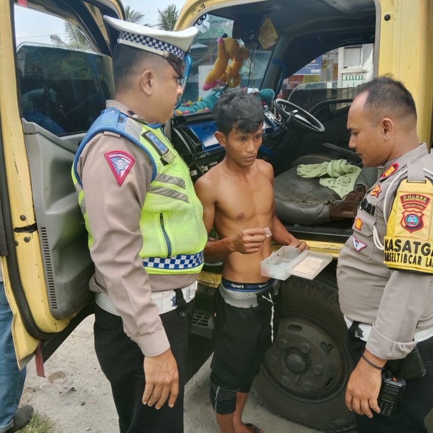 Giat Patroli dan Razia di Sergai, Supir Truk Kedapatan Bawa 'Bong' dan Plastik Bekas Sabu&nbsp;