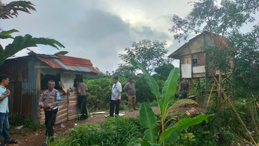 Tim Gabungan Ratakan Gubuk Narkoba dan Judi di Sepanjang Jalan Medan-Berastagi
