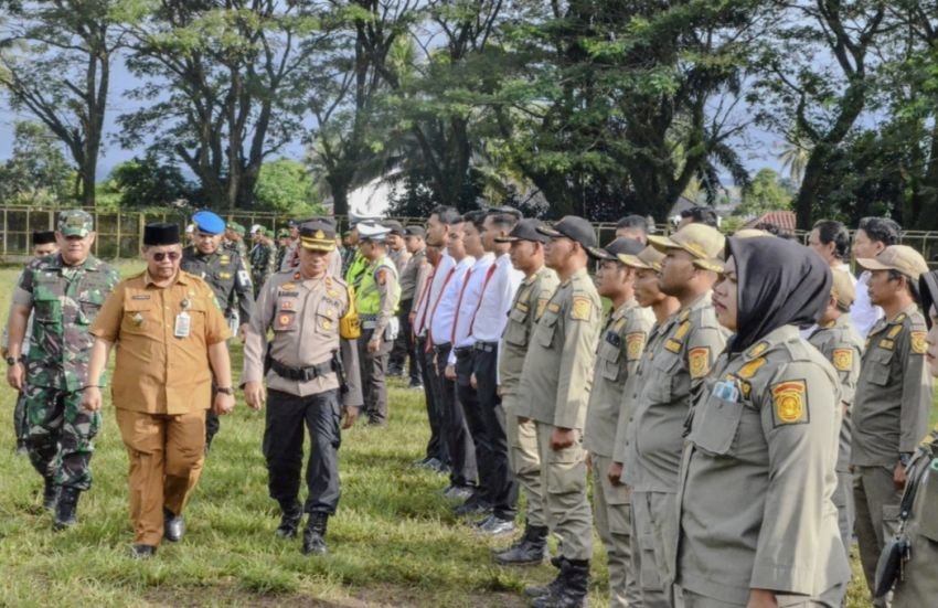 Pasukan Gabungan Kota Padangsidimpuan Apel Gelar Operasi  "Lilin Toba 2023"