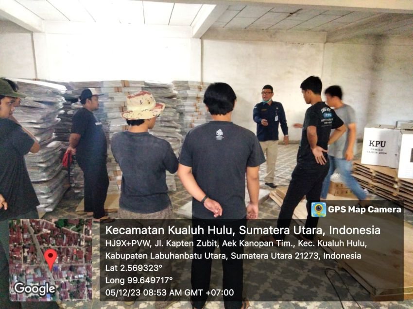 Polres Labuhanbatu Amankan Perakitan Kotak Suara di Gudang Logistik KPU Labura