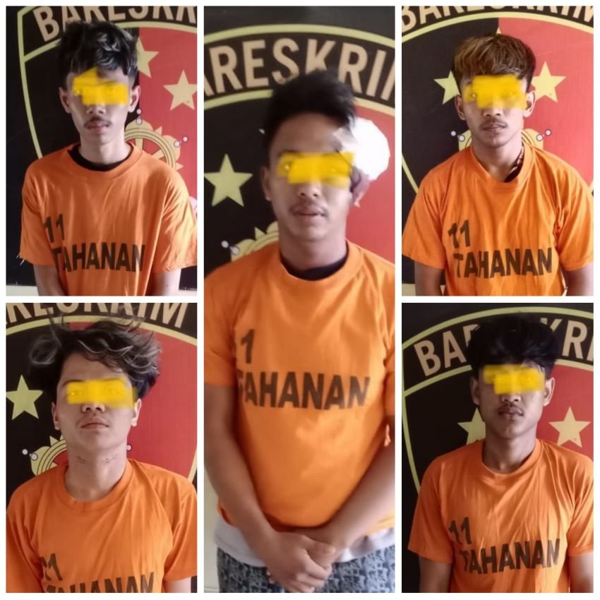 Ini Tampang Lima Begal Sadis yang Kerap Beraksi di Binjai, Pelaku Tak Segan Lukai Korbannya