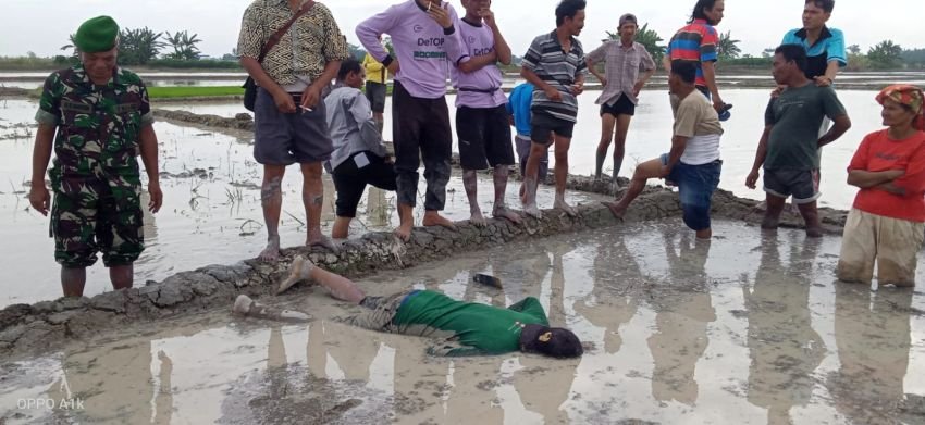 Pria di Sergai Ditemukan Tewas di Persawahan