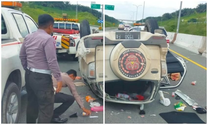 Terios Bawa 10 Penumpang Terbalik di Tol Pekanbaru-Dumai, Ini Daftar Nama Korban