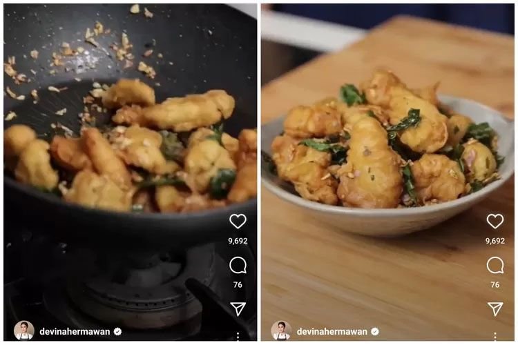 Cobai Resep Chef Davina Hermawan, Begini Cara Membuat Cumi Crispy Kemangi Enak dan Lezat