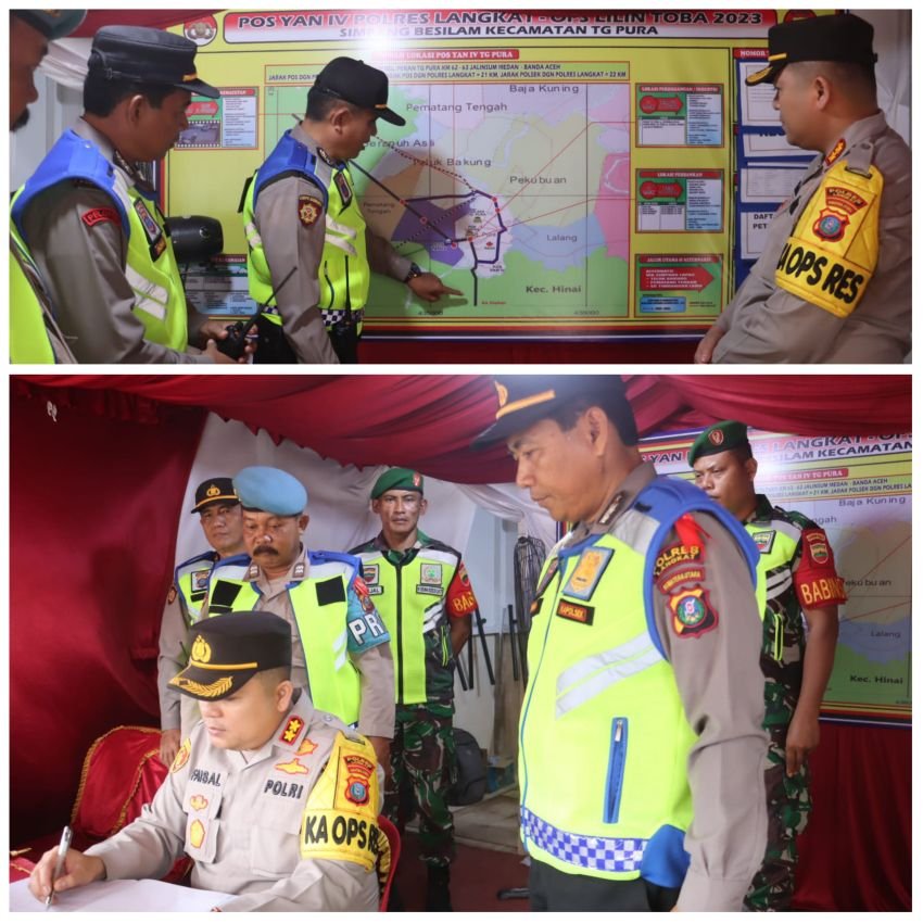 Cek dan Pantau Pos Pelayanan Ops Lilin - 2023, Ini Pesan Kapolres Langkat