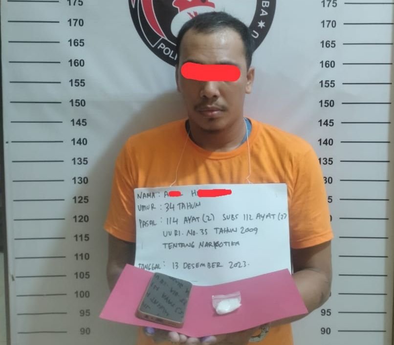Satres Narkoba Polres Labuhanbatu Tangkap Pelaku Narkoba, 8,42 gram Sabu di Sita