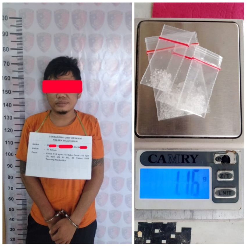 Seorang Pengedar Narkoba Diringkus Tim Opsnal Polsek Bilah Hilir