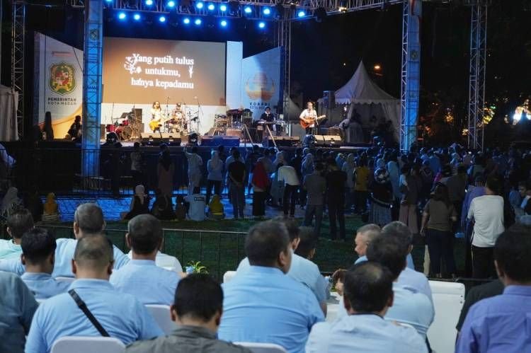 Malam Hiburan Rakyat HUT Korpri Medan di Lapangan Benteng Semarak