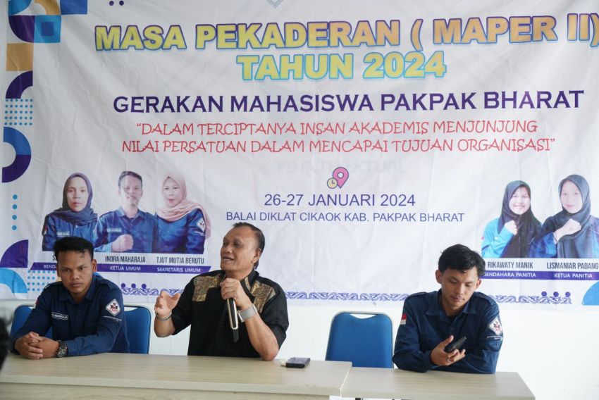 Wabup Pakpak Bharat Buka Pelaksanaan Masa Perkaderan II Gerakan Mahasiswa Pakpak Bharat