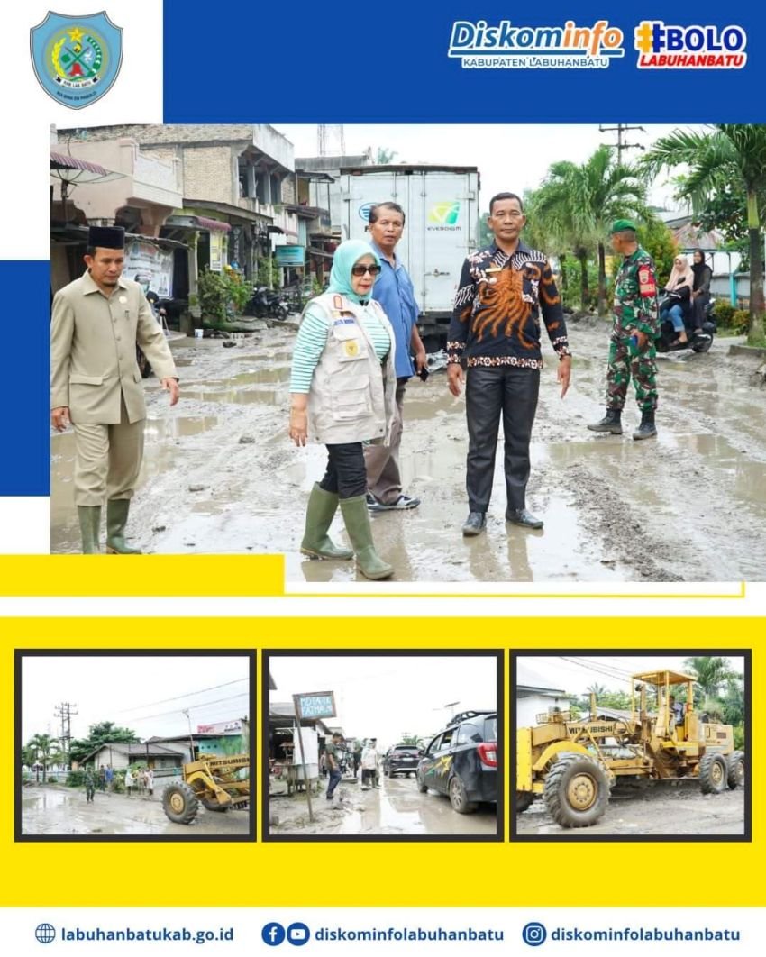 Wakil Bupati Labuhanbatu Tinjau Jalan Rusak di Pangkatan