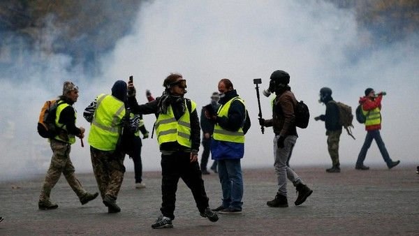 Tentang Demo Rompi Kuning di Prancis yang Disinggung Gibran saat Debat, Ini Penjelasannya