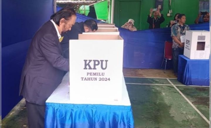 Anies Kalah Telak dari Prabowo di TPS Surya Paloh dan Tom Lembong Nyoblos