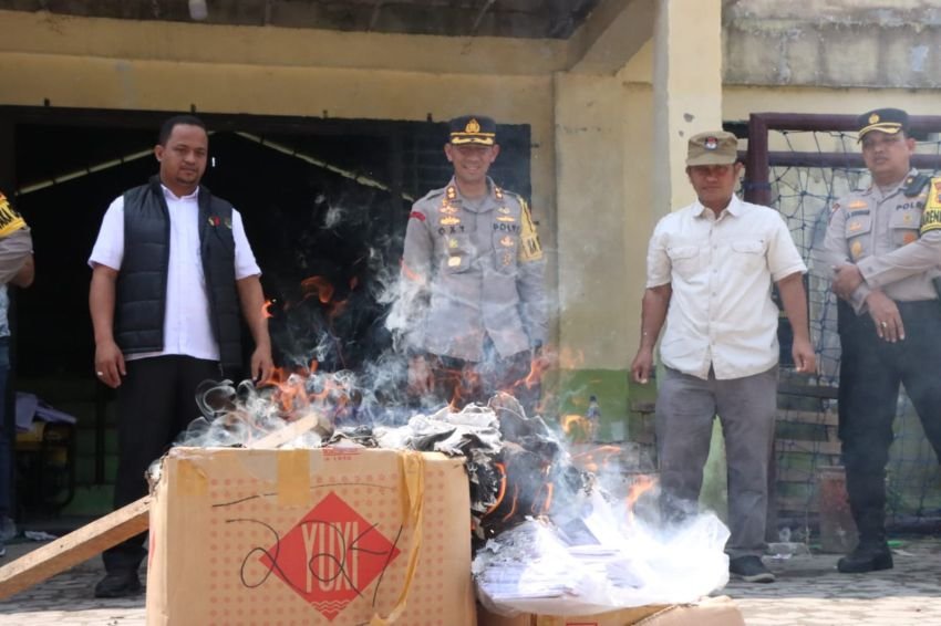 Ini Data Jumlah Surat Suara Yang Lebih Dimusnahkan di Sergai