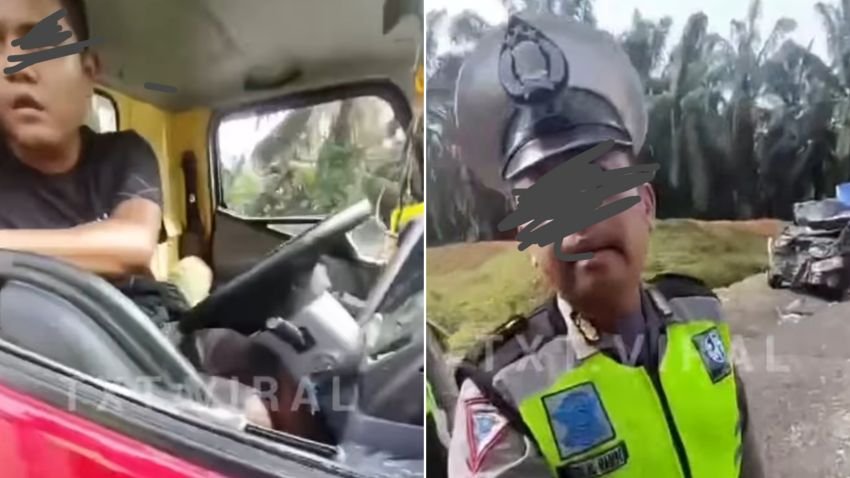 Bukan Preman, Polisi di Labusel Pecahkan Kaca Truk saat Razia, Videonya Viral