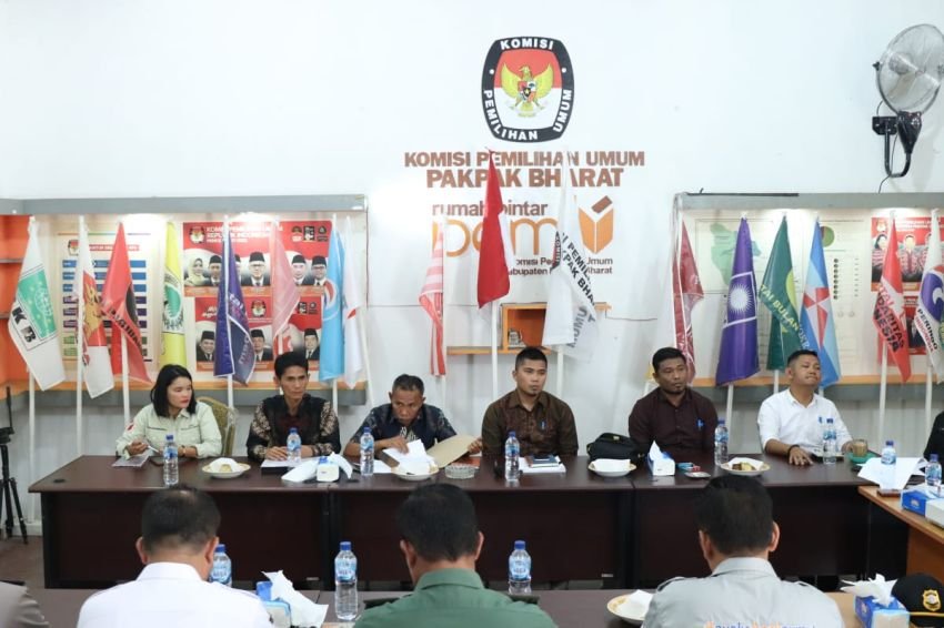 KPUD Pakpak Bharat Gelar Rakor Teknis Pendistribusian Logistik Pemilu 2024