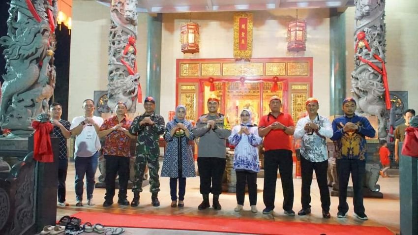 Ketua PC INTI Bersama Forkopimda Labuhanbatu Pantau Malam Perayaan Imlek