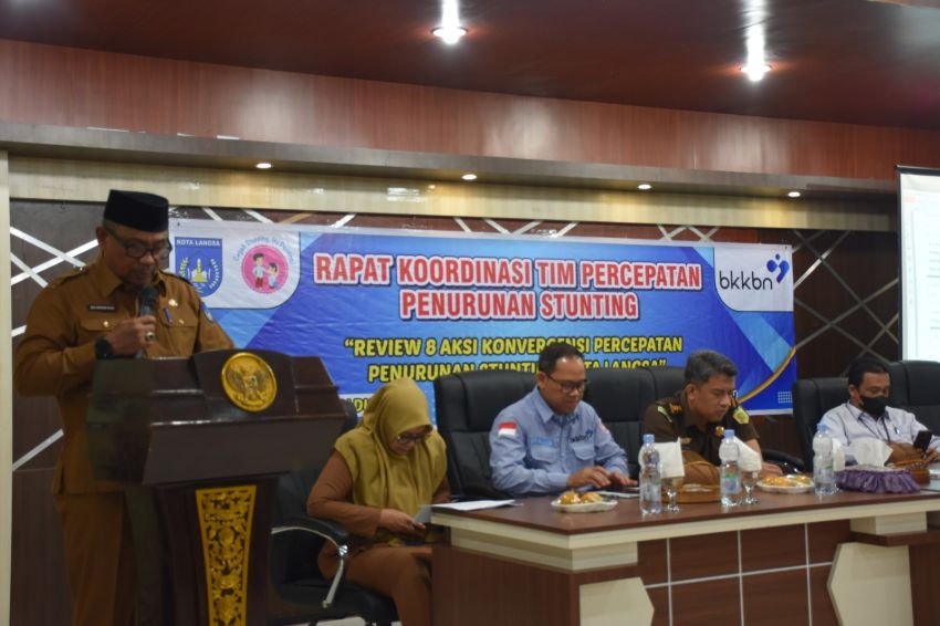 Pemko Langsa Gelar Rapat Koordinasi Tim Percepatan Penurunan Stunting
