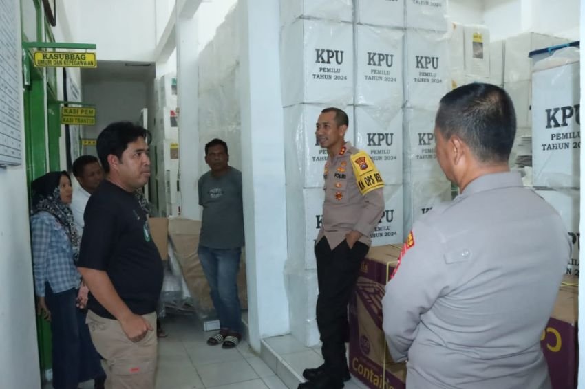 Kapolres Sergai Cek Personel PAM di Gudang Logistik PPK