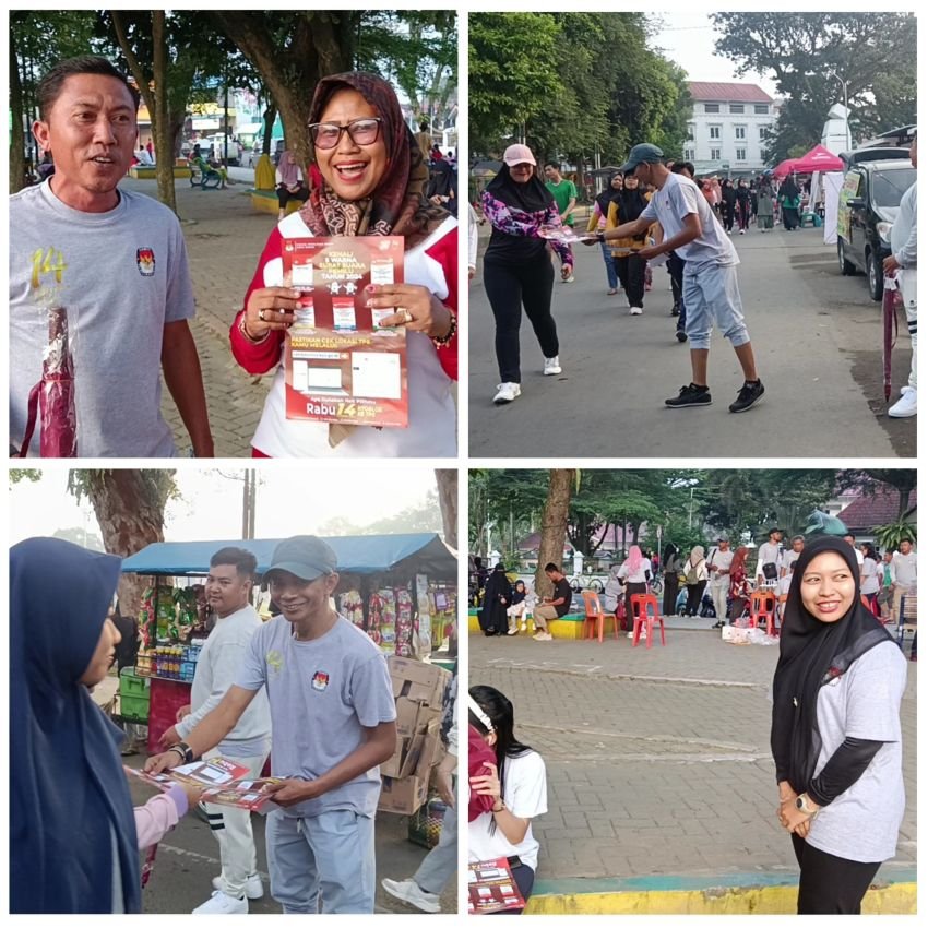 Jelang Hari Pemilihan, KPU Sosialisasi di Car Free Day Binjai