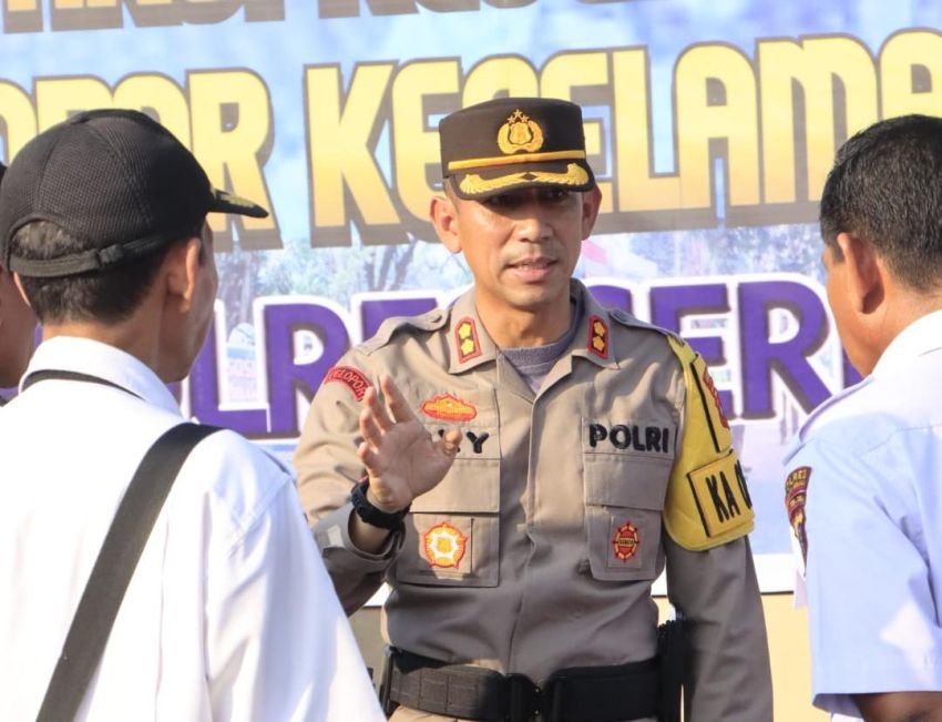 Kapolres Sergai Pimpin Apel Ikrar Keselamatan Jalan dan Deklarasi Anti Genk Motor