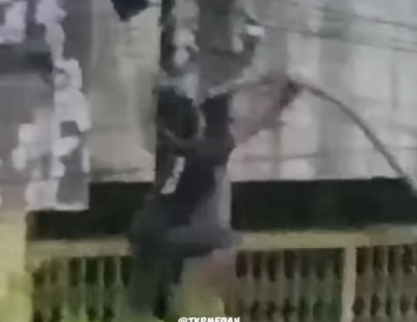 Sempat Viral, Pria Curi Tiang Lampu Penerangan Jalan di Medan Akhirnya Ditangkap