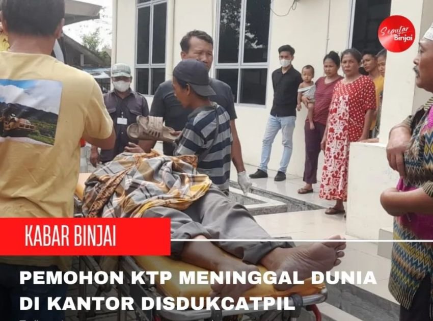 Heboh, Pemohon KTP Tewas di Kantor Disdukcapil Binjai