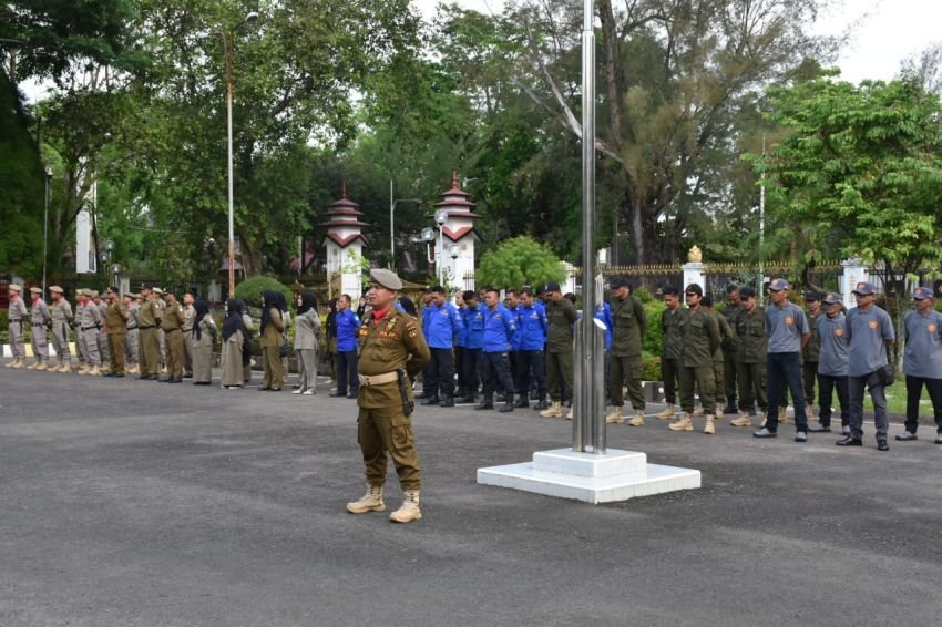 Peringatan HUT Damkar, Satpol PP, Satlinmas, dan WH Digelar Serentak di Kota Langsa