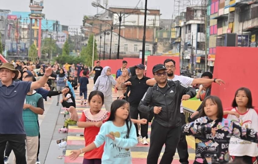 Pj Wali Kota Padangsidimpuan Aktif Ikuti CFD di Alaman Bolak Padang Nadimpu