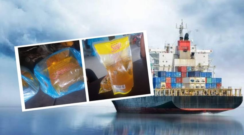 Kapal Kontainer Dikabarkan Tenggelam di Perairan Sergai, Nelayan 'Panen' Minyak Goreng