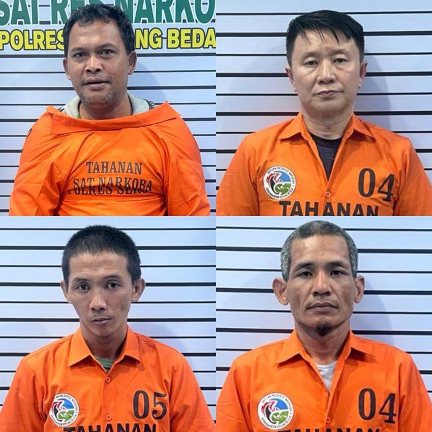 4 Pria Sindikat Peredaran Narkoba Diringkus, Polisi Sita Barang Bukti Sabu