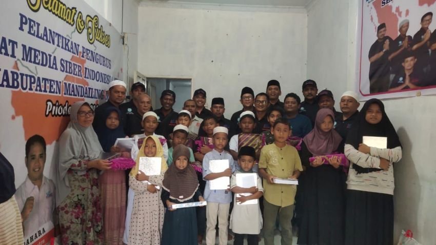 Peringati HUT ke-7 Sekaligus Sambut Ramadan, SMSI Madina Salurkan Bantuan kepada Anak Yatim dan Dhuafa