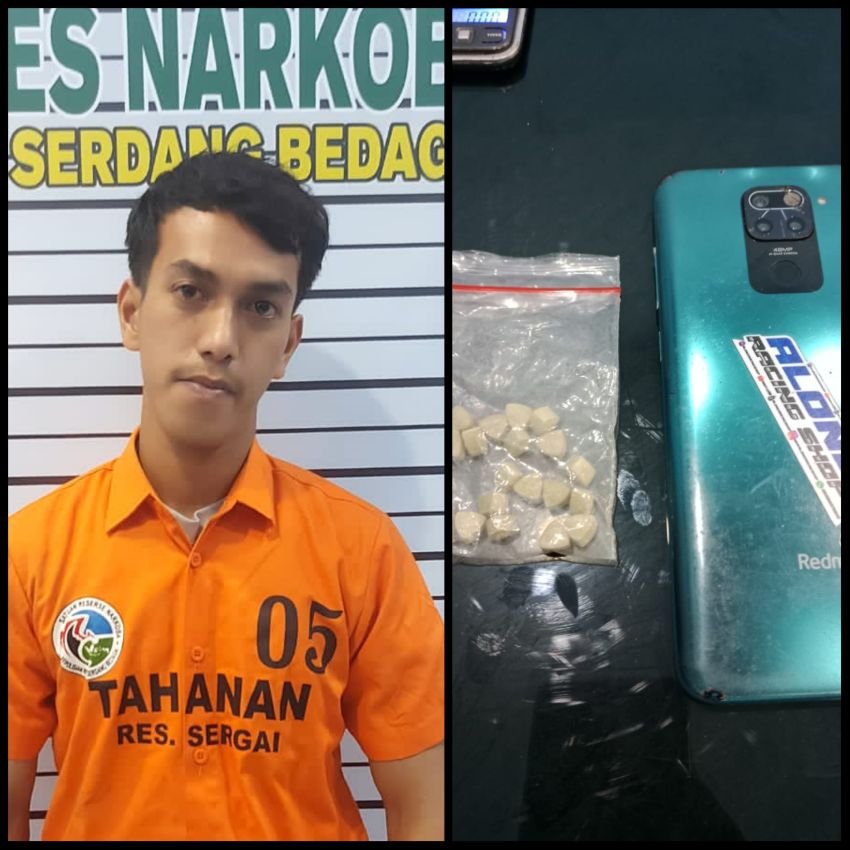 Edarkan Pil Ekstasi, Pria Asal Deli Serdang Diringkus Polisi di Sergai