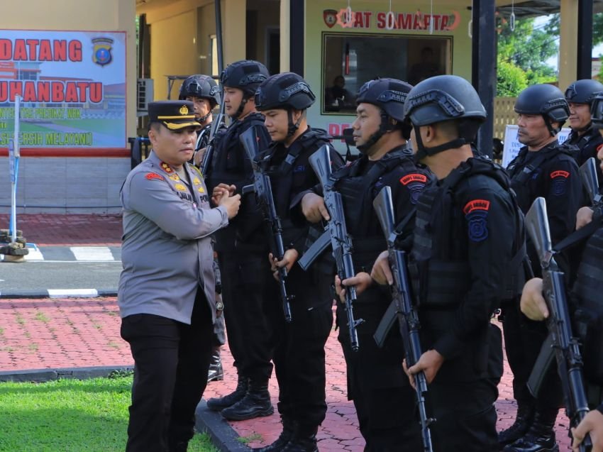 Polres Labuhanbatu Lepas Personel BKO Brimob Poldasu usai Ops Ketupat Toba 2024
