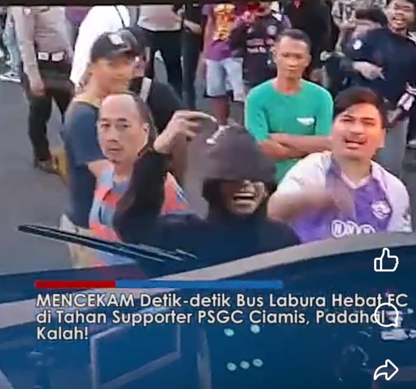 Bus Labura Hebat FC Ditahan Supporter PSGC Ciamis