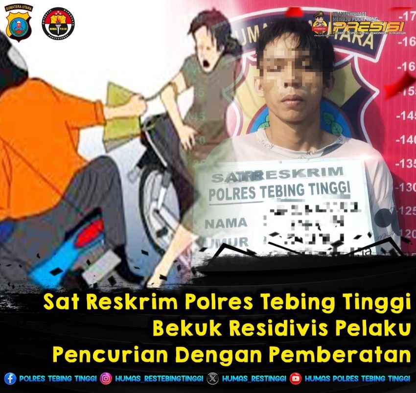 Residivis Pencurian Kembali Diringkus Sat Reskrim Polres Tebing Tinggi