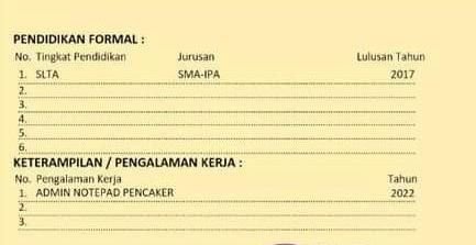 Ini Syarat dan Cara Membuat Kartu Kuning untuk Melamar Pekerjaan