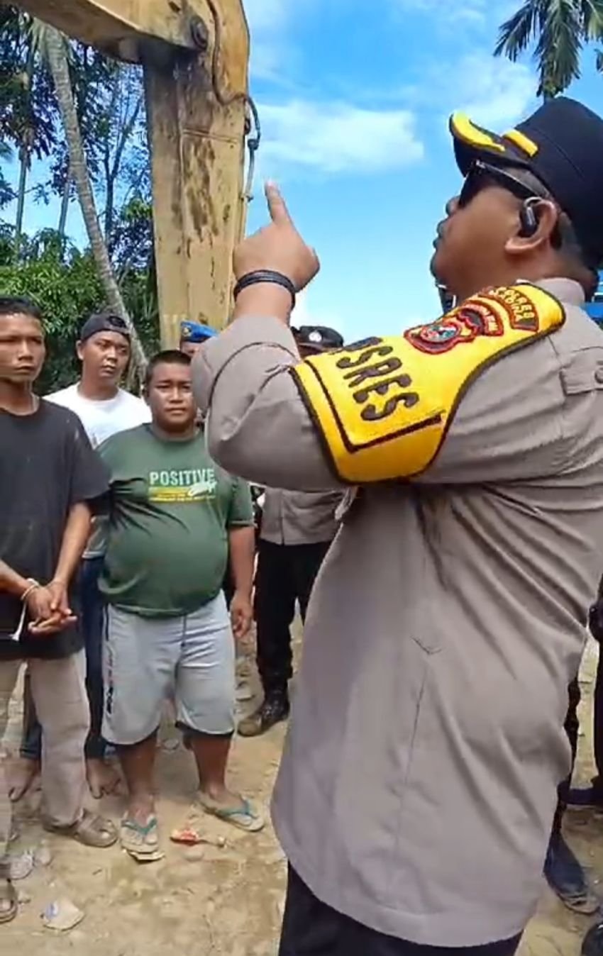 Kapolres Madina Amankan 7 Operator Alat Berat Dalam Penindakan PETi Kotanopan