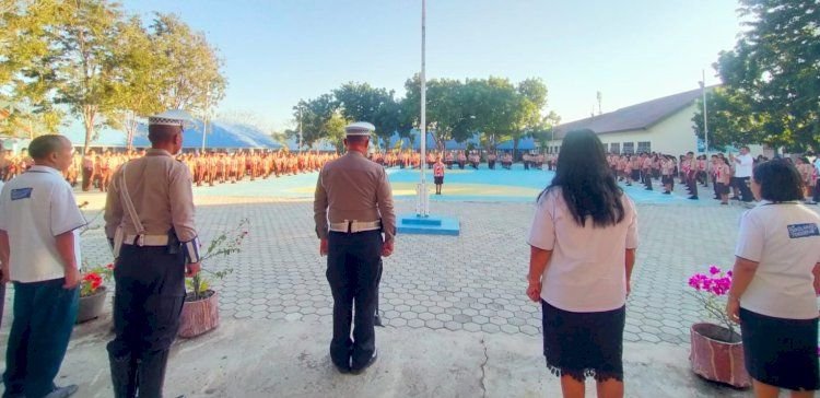 Satlantas Polresta Kupang Kota Terus Sosialisasi Tertib Lalu Lintas di Sekolah