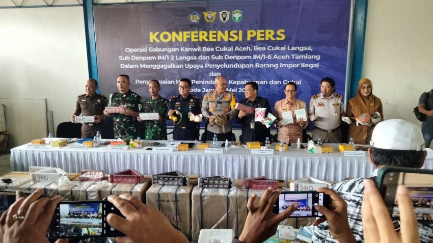 Impor Ilegal Kembali Digagalkan Saat Operasi Gabungan Bea Cukai Langsa, Ada Onderdil Harley Davidson