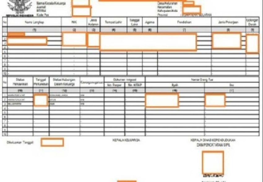 Kartu Keluarga Model Terbaru Resmi Diterbitkan, Ada QR Code dan Bisa Cetak Sendiri