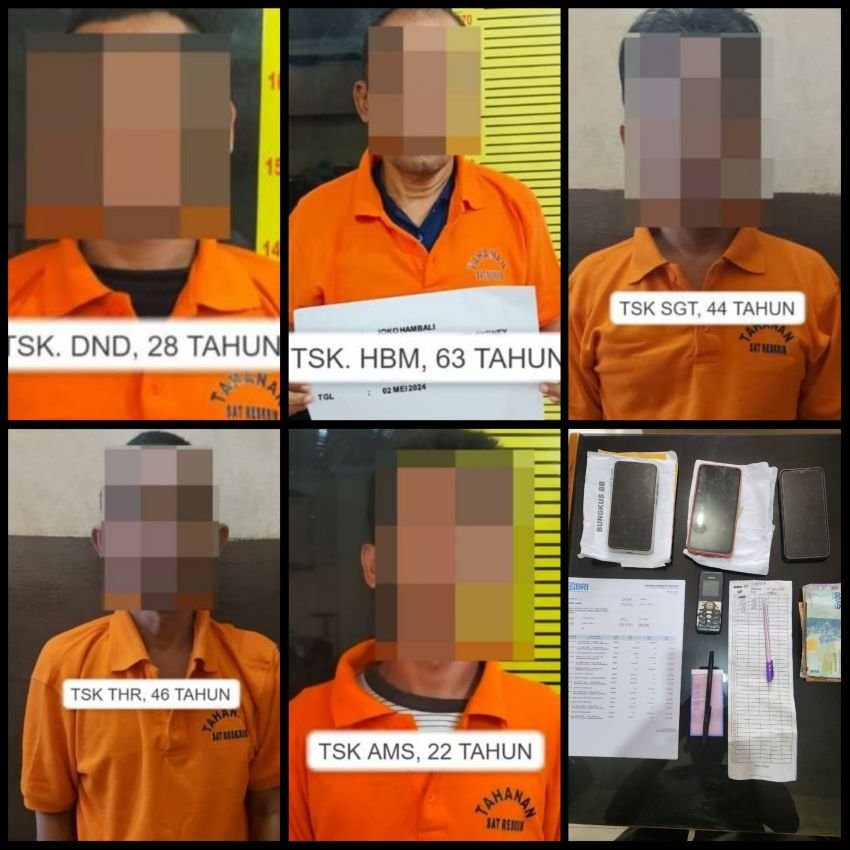 Polres Langkat Tangkap 5 Jurtul Judi Togel dari Beberapa Lokasi