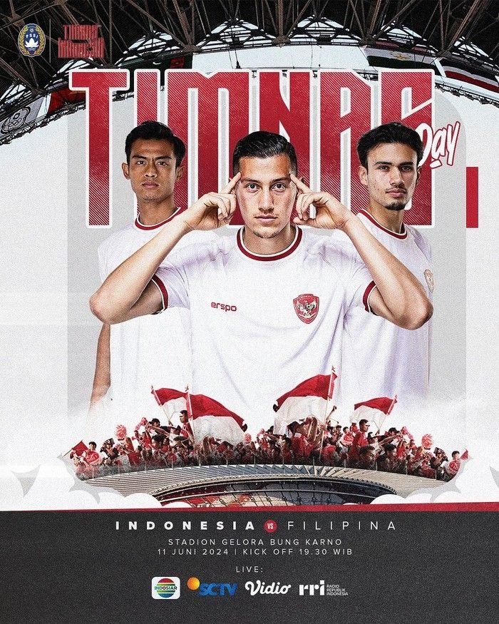Link Live Streaming Timnas Indonesia Vs Filipina di Kualifikasi Piala Dunia 2026 Malam Ini