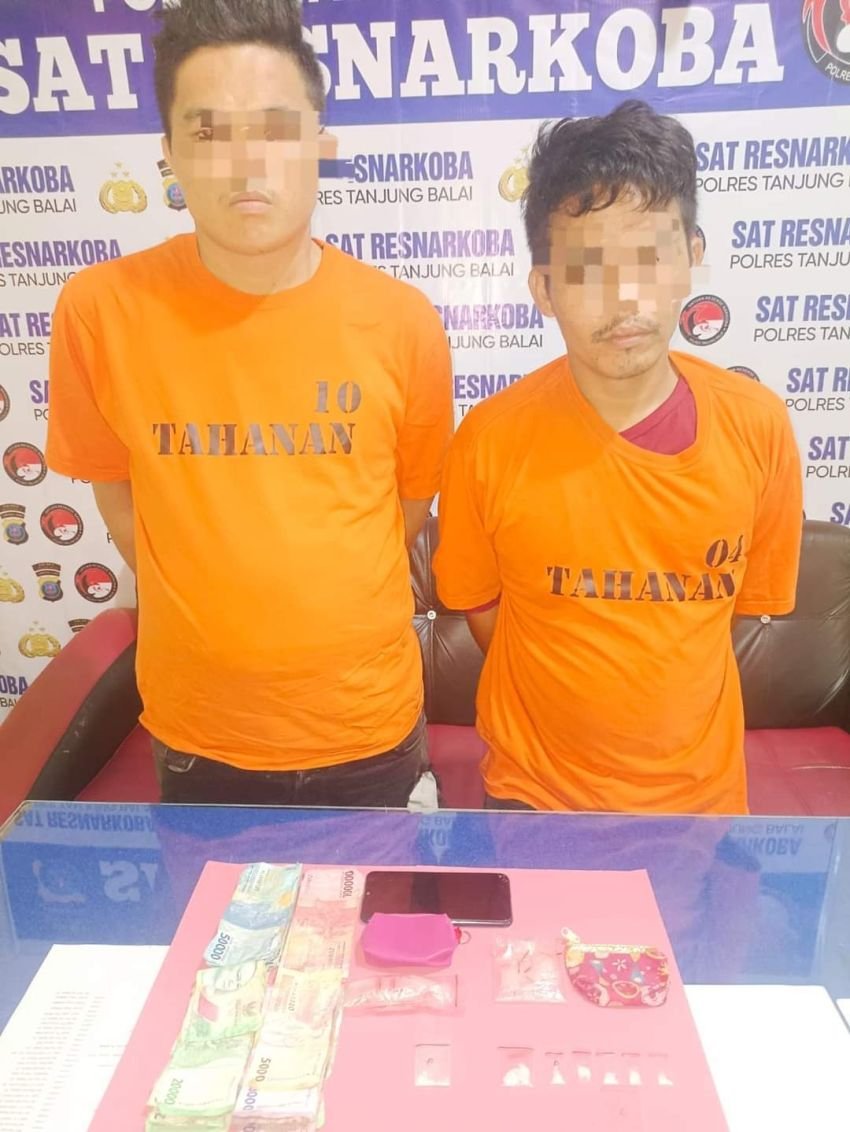 Coba Kabur dan Melarikan Diri Saat Jual Sabu, Dua BD Sabu Diamankan Polres Tanjung Balai