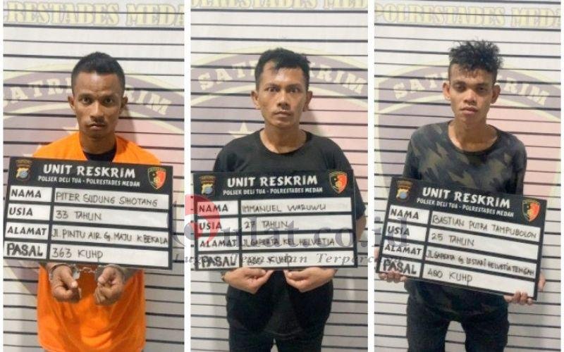 Bongkar Rumah di Johor, Polsek Delitua Langsung Ciduk Tiga Pelaku