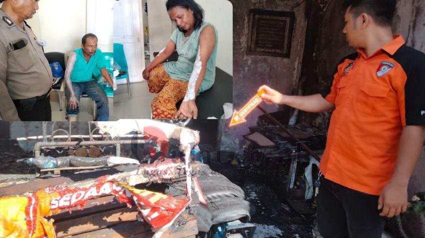Isi BBM Ke Dalam Botol Dekat Istri Sedang Memasak, Pasutri Disambar Api