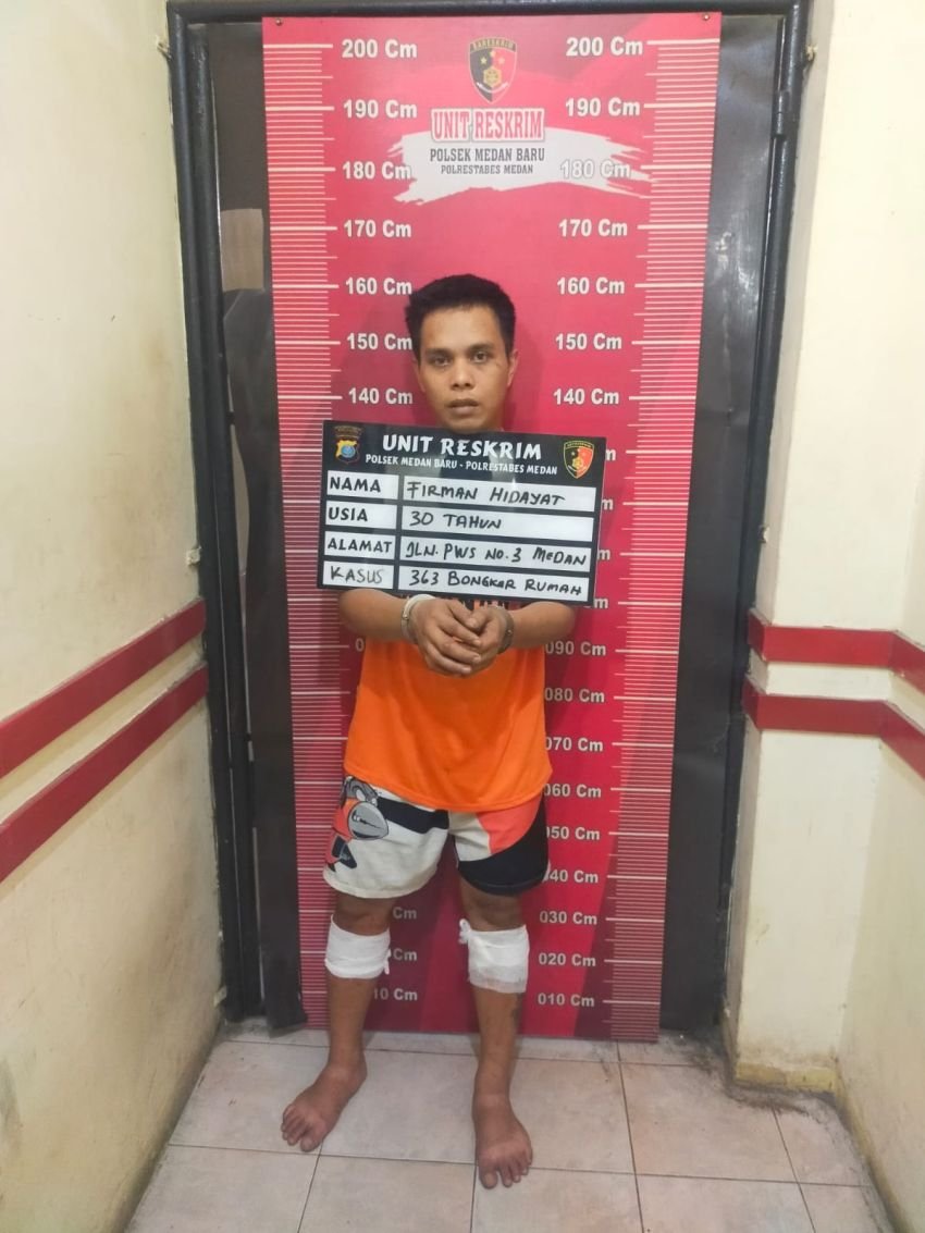 Kedua Kaki Pencuri di Medan Ditembak Polisi, Uang Hasil Kejahatan Dipakai Beli Narkoba