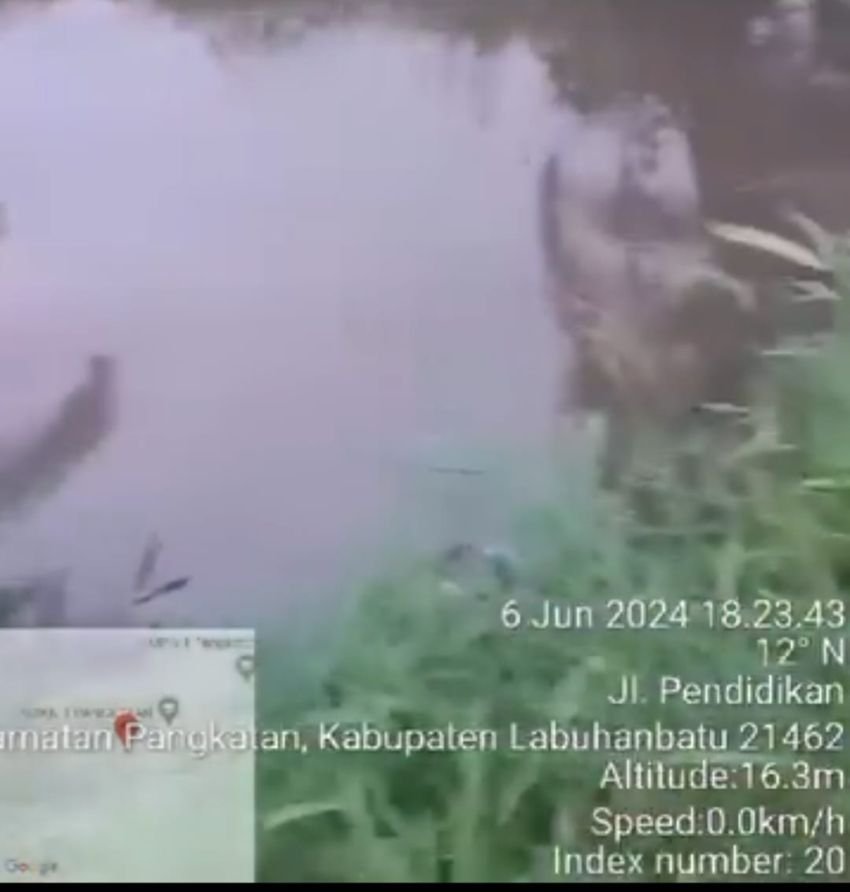 Beredar Video PT Evans Pangkatan Diduga Buang Limbah ke Saluran Air Warga