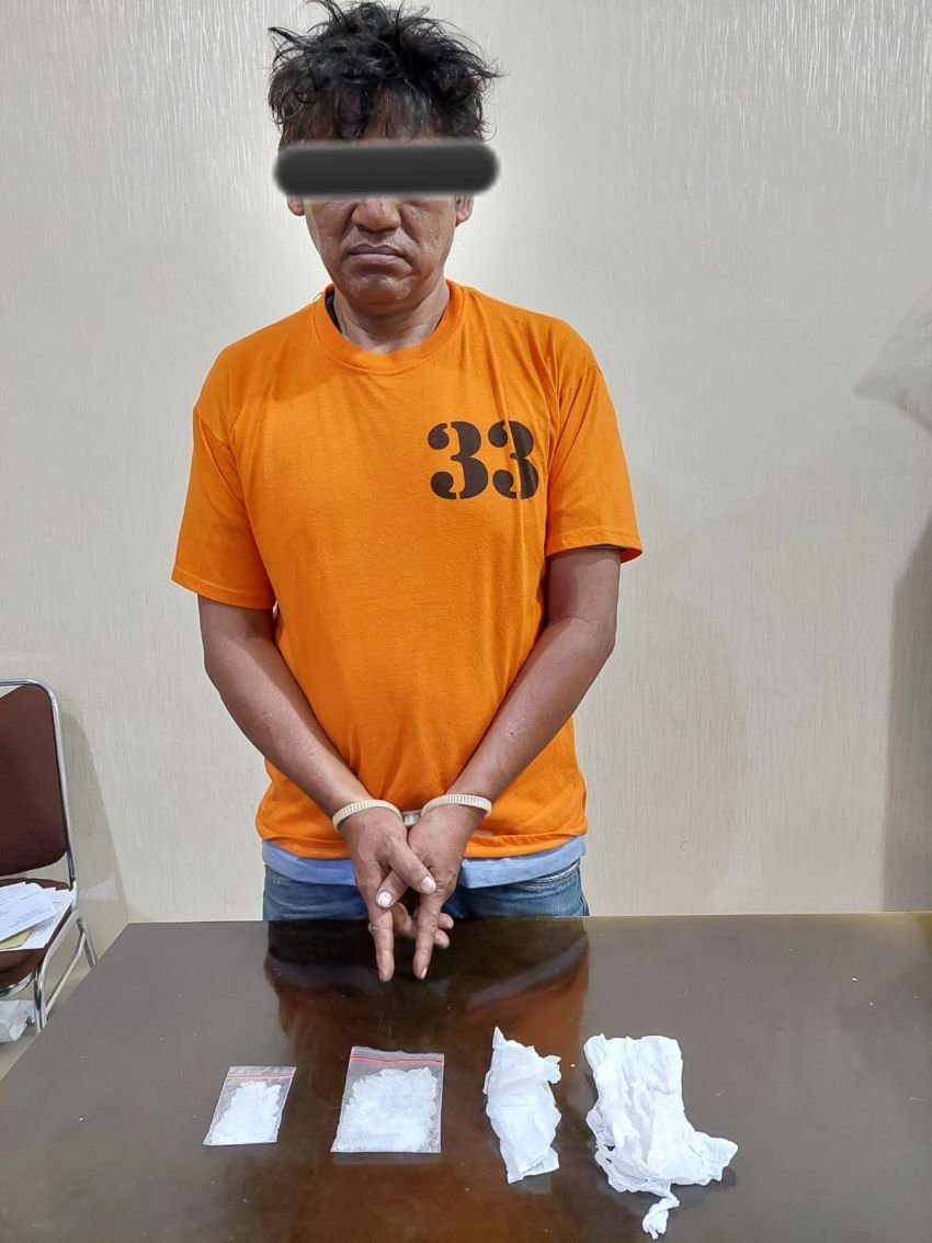 Kantongi Sabu, Pria 45 Tahun Diciduk Satreskoba Polres Tanah Karo di Rumah Makan