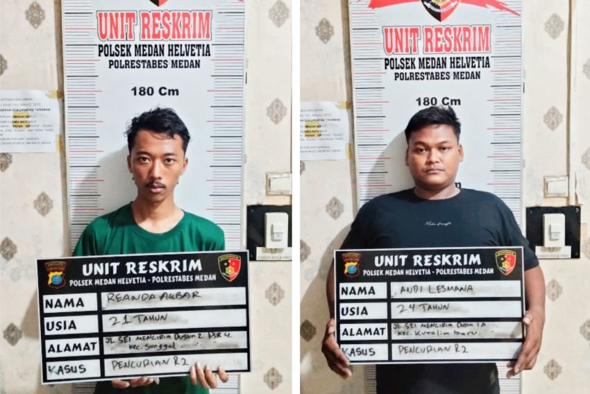 Embat Sepeda Motor Modus Pakai Mobil, Polsek Medan Helvetia Langsung Ciduk Kedua Pelaku